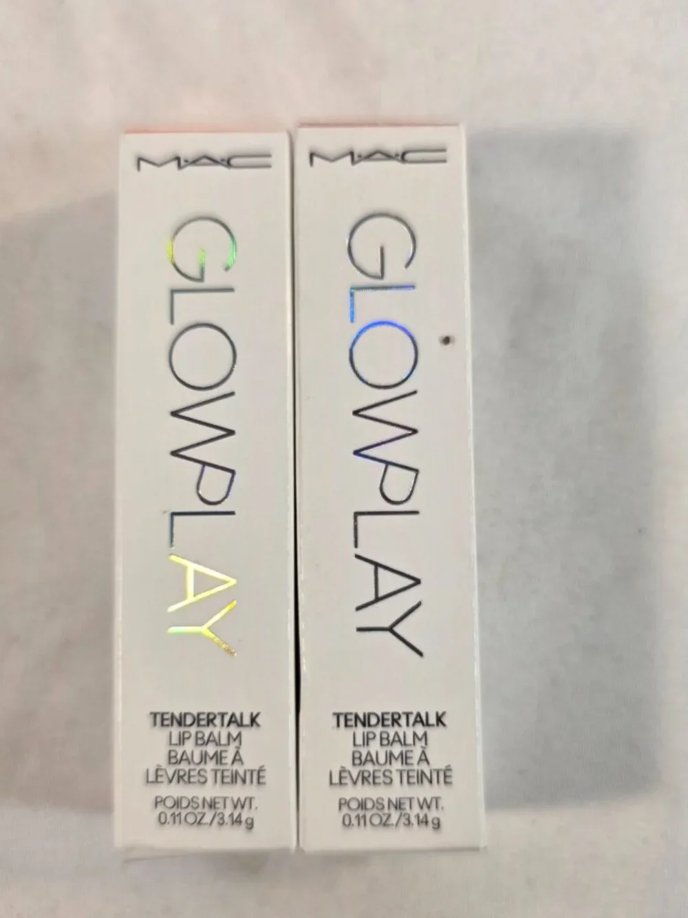 MAC Introvert Glow Play Tendertalk  456 Introvert 459 Candid Lip Balm Lot of 2